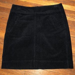 Black LOFT coudoroy pencil skirt, size 0